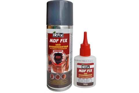 Двухкомпонентный цианакрилатный клей IRFIX MDF FIX 200 мл + 50 гр 20250