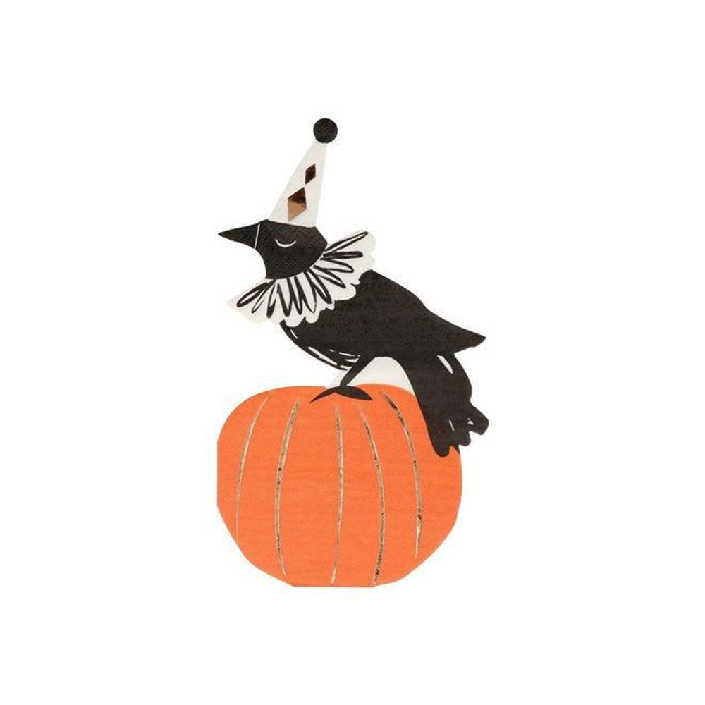 Салфетки в форме вороны “Vintage Halloween” 16 шт.