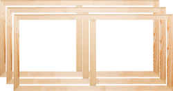 Глухой подрамник 65x90 см. (с перекладиной) сеч. 40х18 мм. (3 штуки)