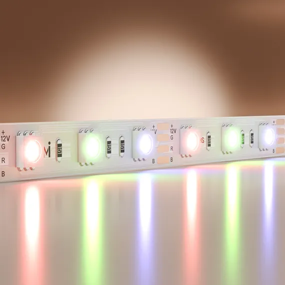 Светодиодная лента Базовая 12В 5050 14,4Вт/м Цветная (RGB) 5м IP 20 201195 Led Strip 201195