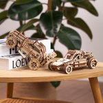 Набор из двух багги "Дорога ярости" от DROVO - Деревянный конструктор, сборная механическая модель, 3d пазл