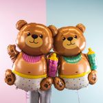 Шар (47''/119 см) Фигура, Медвежонок для девочки, 1 шт.