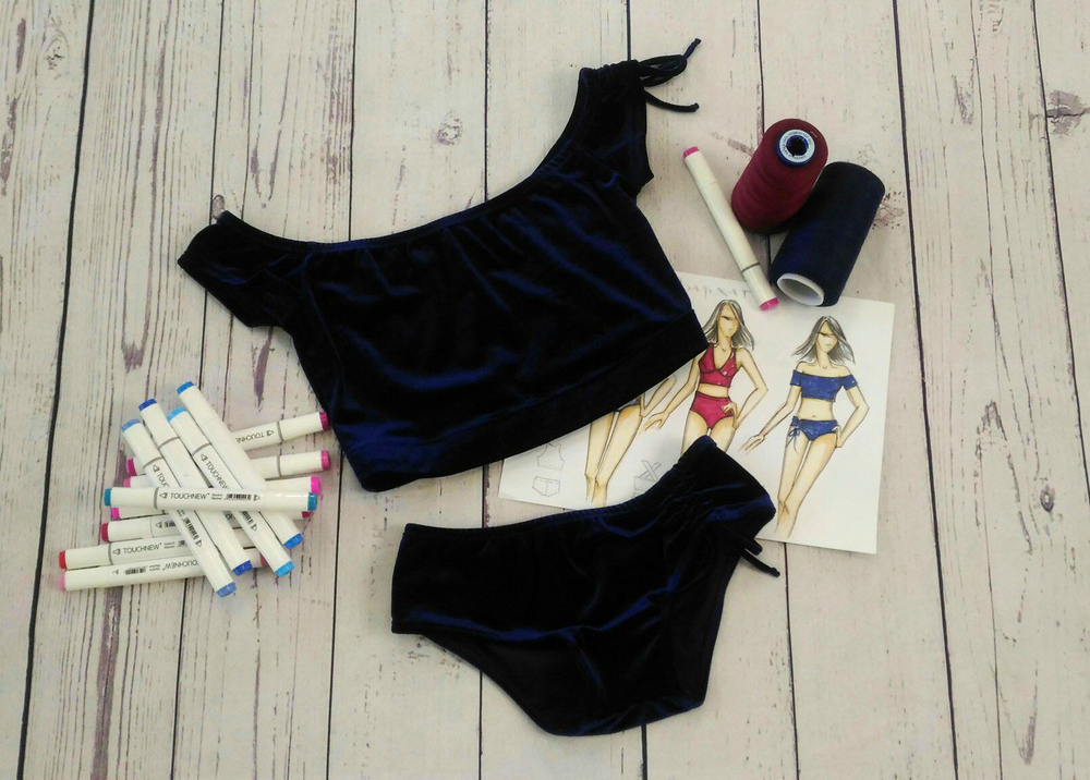 Топ Colette Бархат, Синий