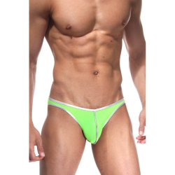 Мужские трусы слипы синие с салатовым Cosmos Colors L20_GBS