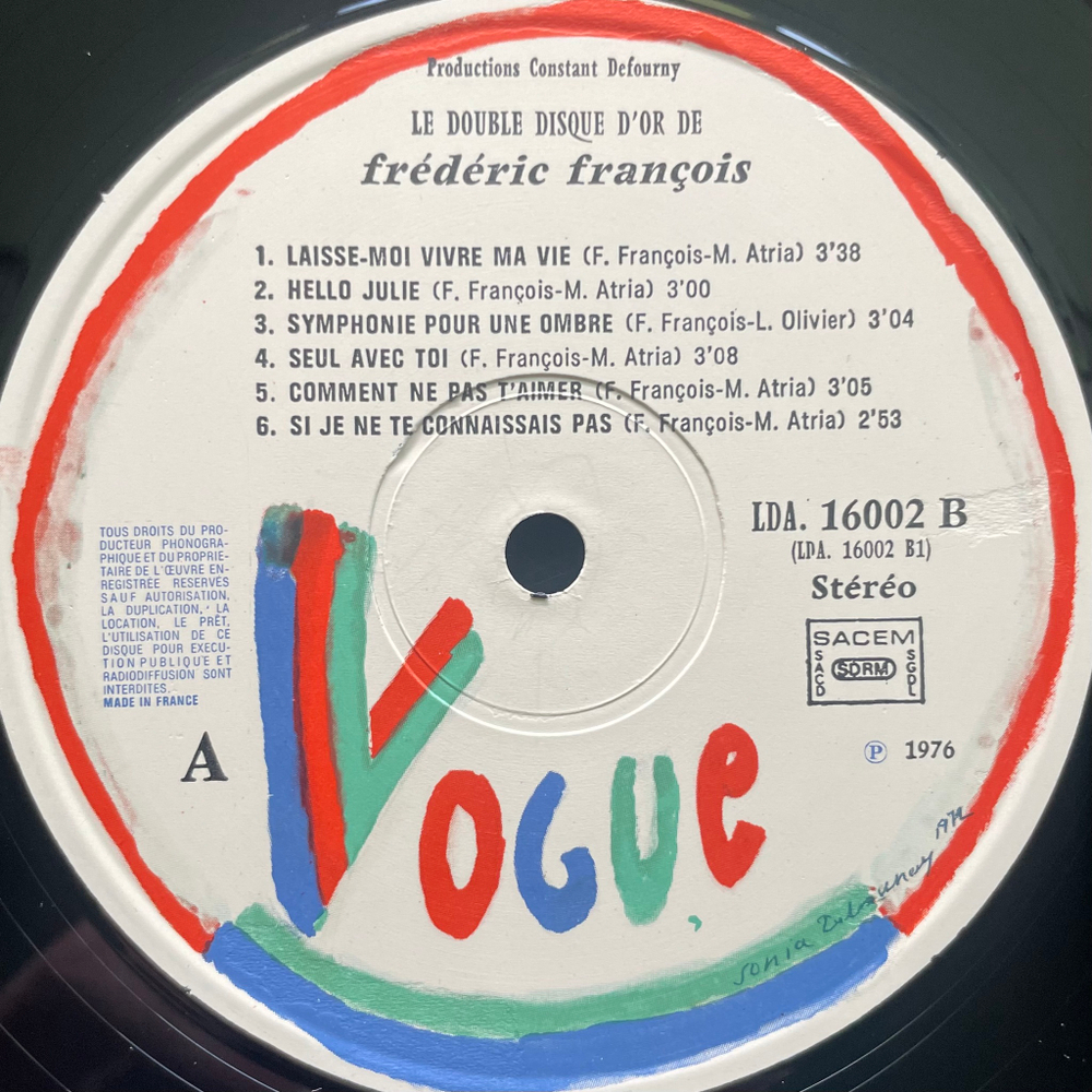 Frédéric François ‎– Le Double Disque D'or De Frédéric François 2LP (Франция 1976г.)