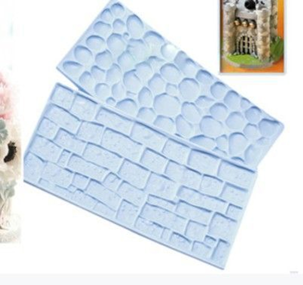 Набор оттисков для мастики и шоколада «Дорога и камень» 2 шт