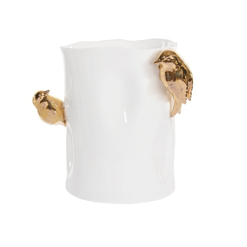 Ваза с птицами фарфоровая