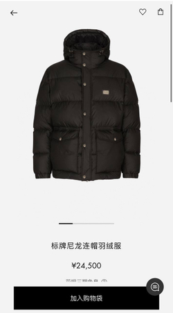 Пуховик Dolce&Gabbana