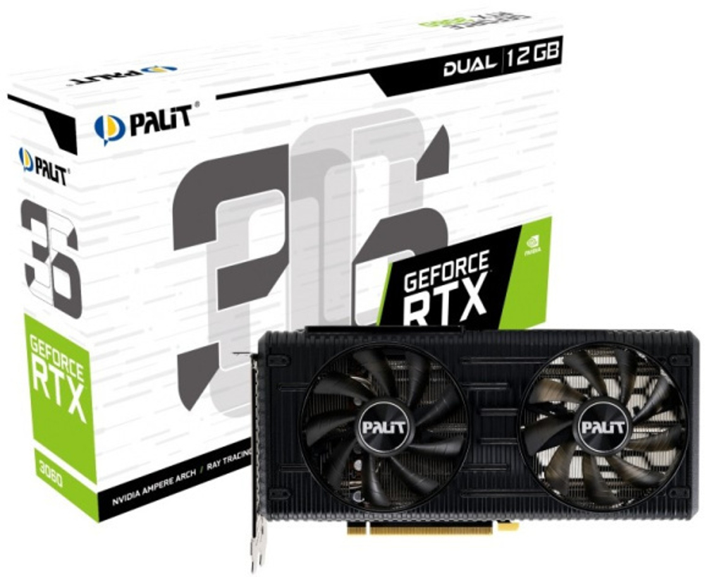 Видеокарта Palit GeForce RTX 3060 DUAL (NE63060019K9-190AD)