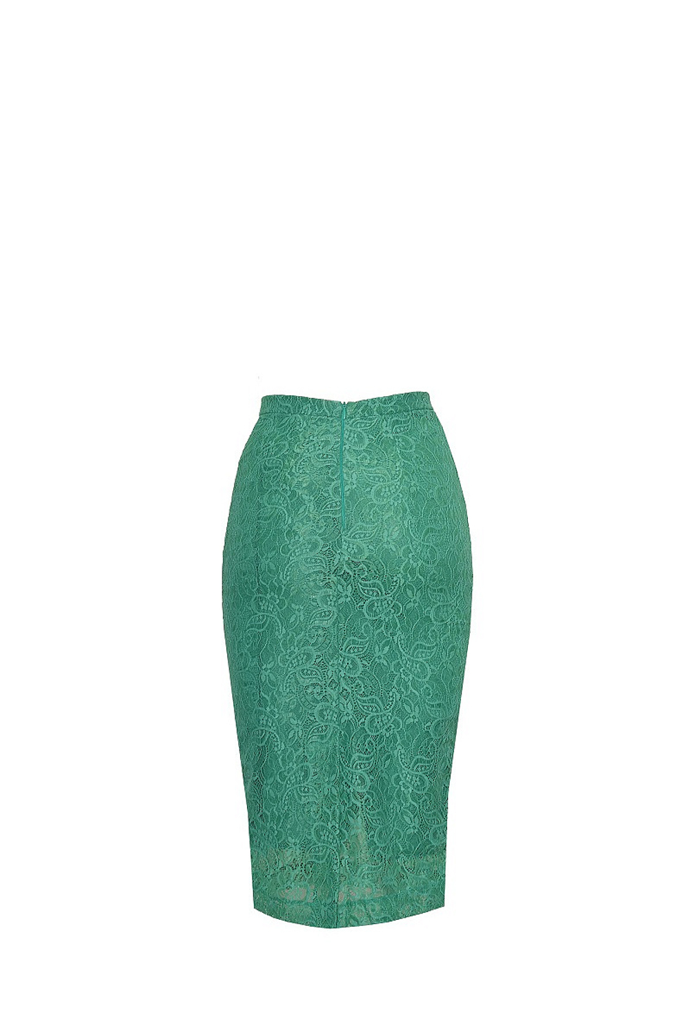 Юбка-миди кружевная зеленая 03-19SS