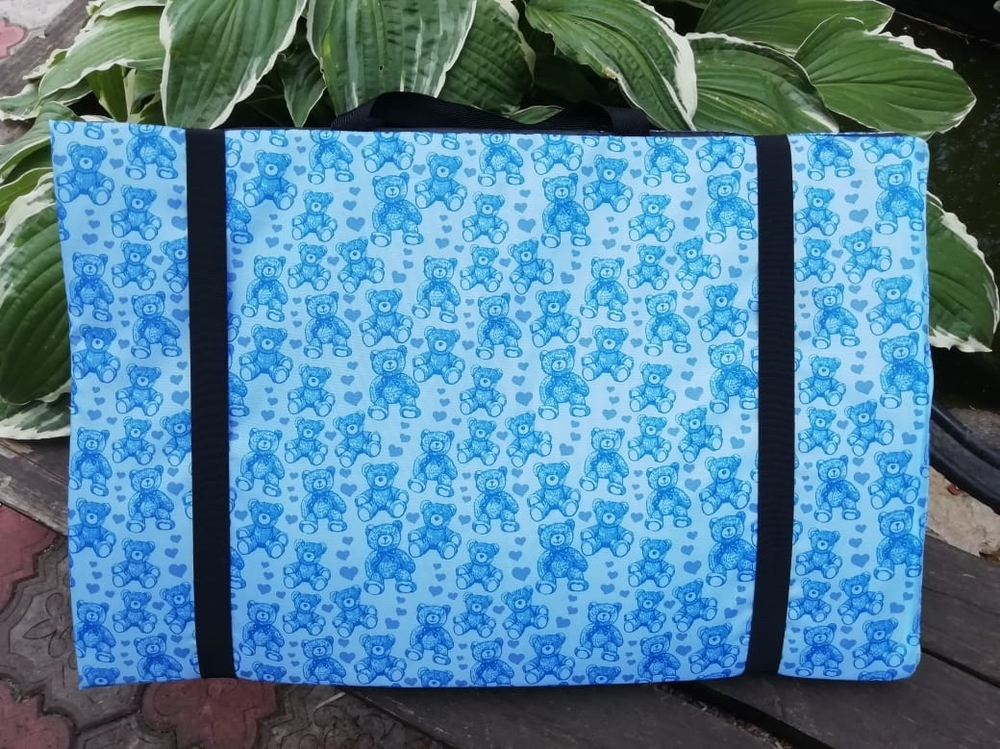 Коврик детский, Мишки, голубой цвет 120*160 см.