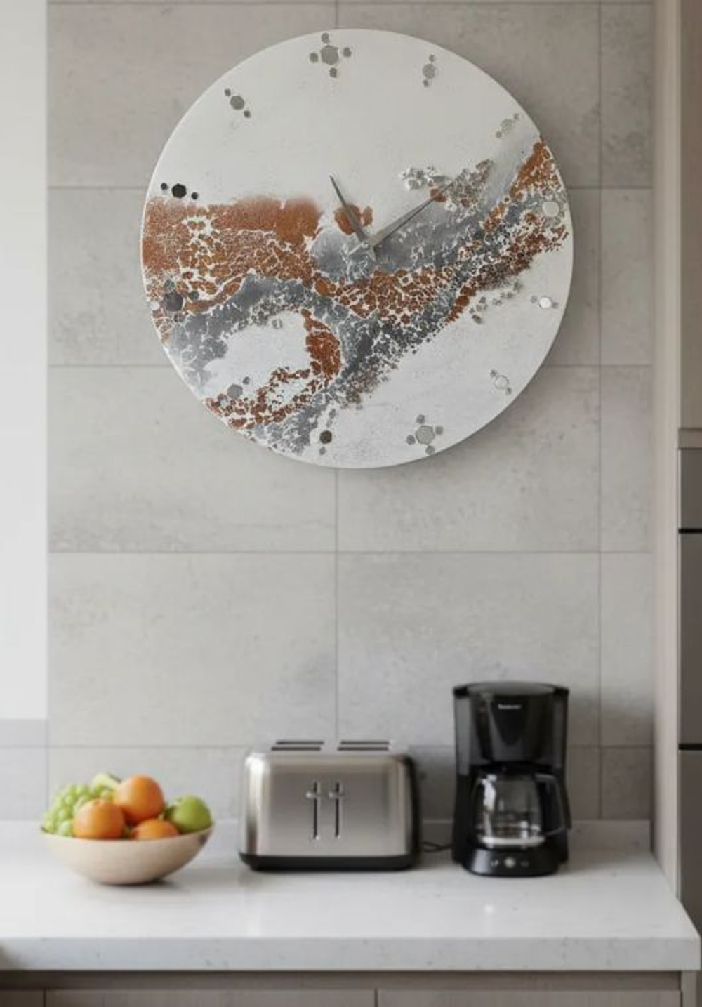 Интерьерные часы ручной работы подарочные из смолы