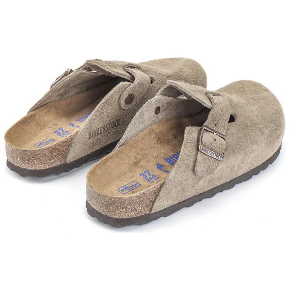 Birkenstock Boston Soft Footbed Домашние тапочки Серый, Узкий Унисекс