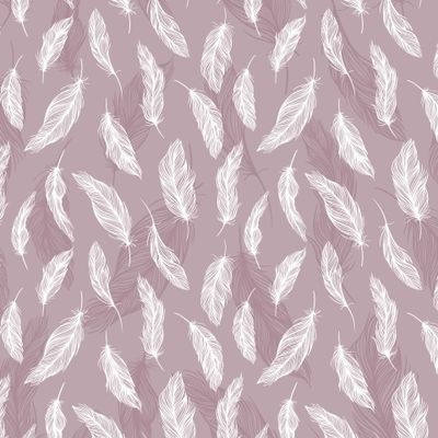 Нежные перышки на пудровом фоне