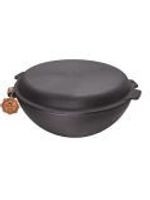 T405СР Казан узбекский WOK 8л, 340 152 с крышкой-сковородой 0.jpg