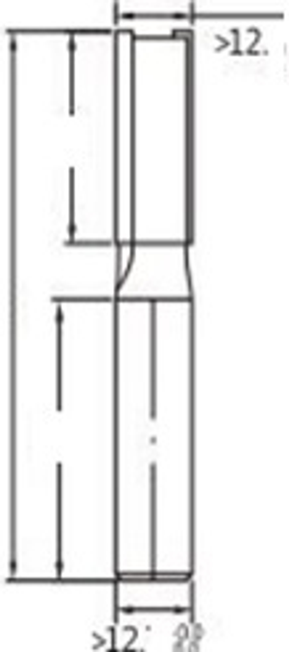 Фреза алмазная пазовая D.12x35x83 S.12 Z=2