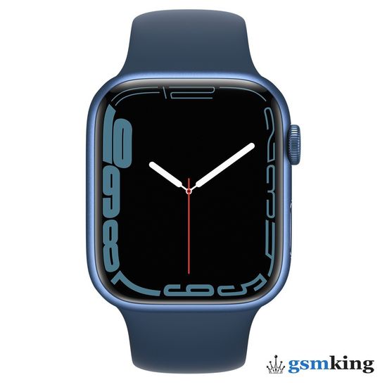 Apple Watch Series 7 GPS + Cellular 45mm Blue Aluminum Case with Sport Band Abyss Blue MKJA3LL/A