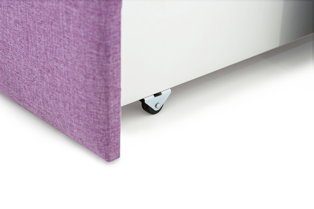 Детская мягкая кровать с ящиком Бельмарко Letmo черничный мусс рогожка