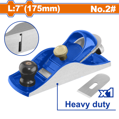 Рубанок металлический 175 мм (6/12) WADFOW WSF2502