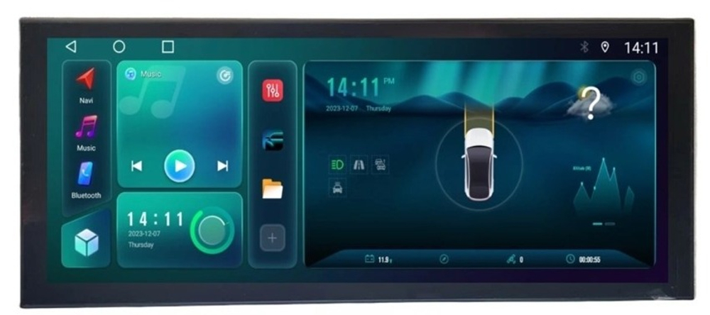 Магнитола для Mercedes-Benz GLK X204 2012-2015 NTG 4.5 - Carmedia MKD монитор 12.5" в стиле LEXUS на Android 12, TS10, CarPlay, 4G SIM-слот