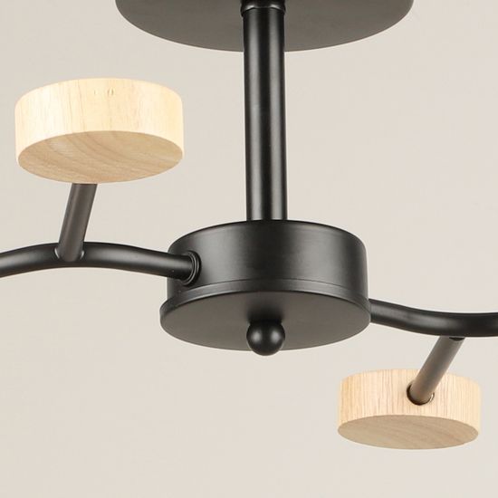 03860-0.3-04 BK+WOOD GX53 светильник потолочный