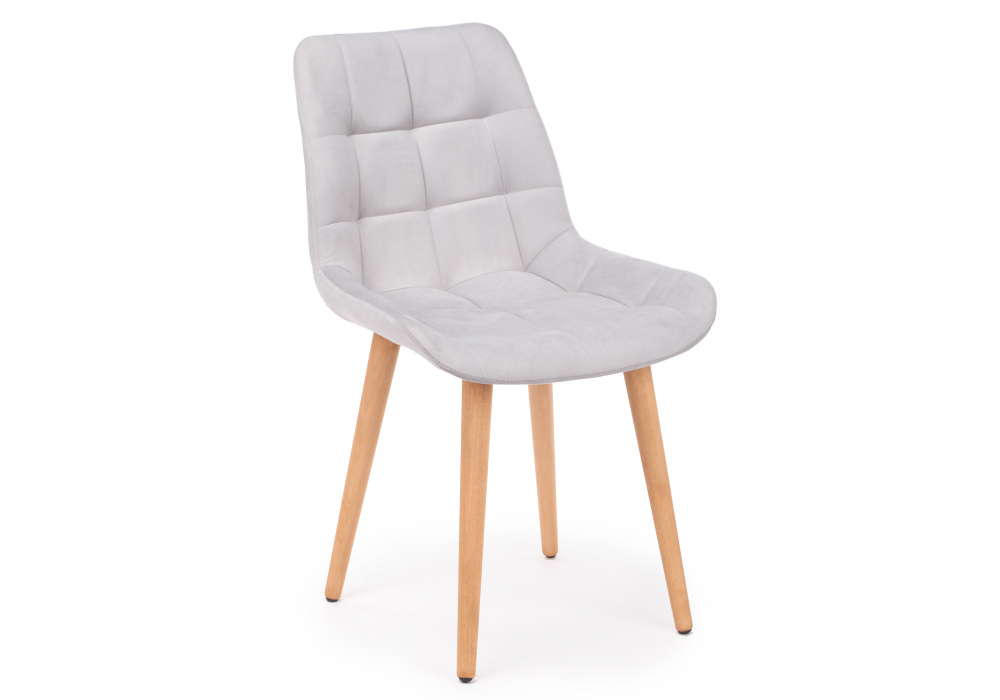 Стул деревянный Woodville Челси светло-серый (zd 960), светлое дерево np, ножки натуральные