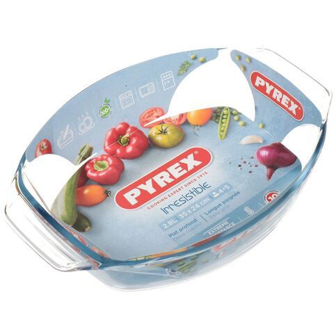 Форма для выпечки стекло, 24х35 см, 2.8 л, овал, Pyrex, Classic, 411B000/7046