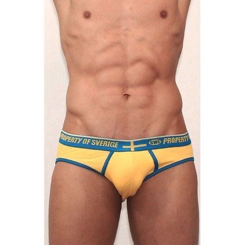 Мужские трусы брифы  Aussiebum Patriot Property of Sverige Yellow