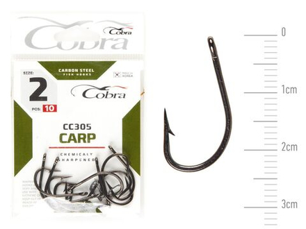 Крючки Cobra CARP KAYO HEAVY CC305, размер №2, упаковка 10 шт.