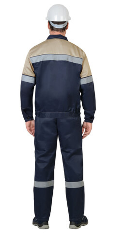 Костюм "ЛЕГИОНЕР" летний, куртка, п/к синий с песочным и СОП 50мм (ЧЗ)