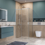 Душевой уголок BelBagno SOFT_CLOSE-2-AH-1 110х90 стекло прозрачное/профиль хром