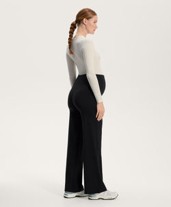 OYSHO Теплые брюки прямого кроя для беременных, черный