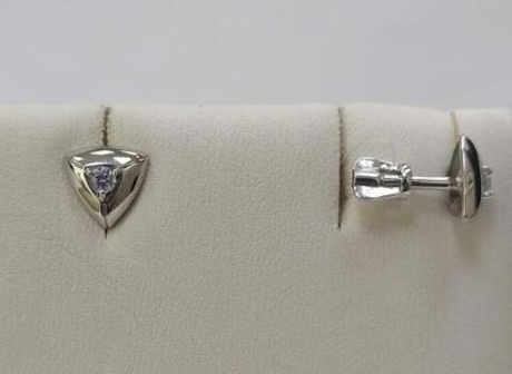 Серьги из золота с фианитами