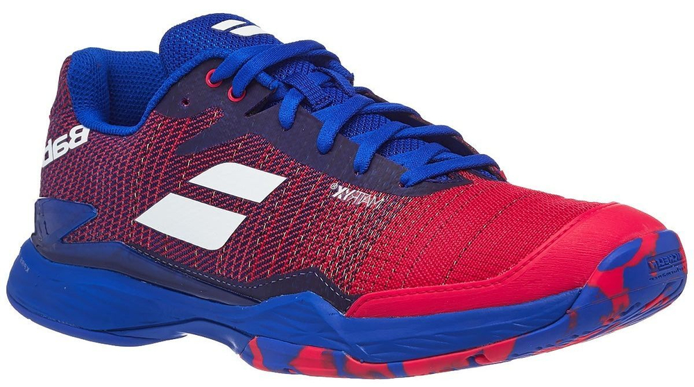 Мужские кроссовки теннисные Babolat Jet Mach II All Court Men - poppy red/estate blue