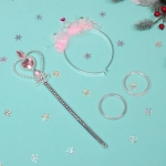 Набор карнавальный «Снежная принцесса» (ободок, палочка, браслет), микс цветов