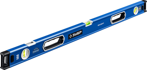 Мощный уровень ЗУБР 1000 мм с рукоятками и зеркальным глазком Эксперт