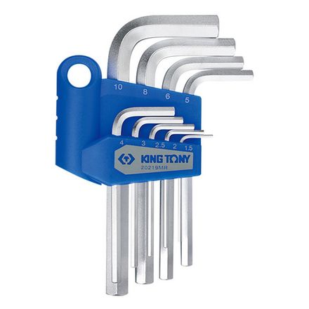 Цена на KING TONY (20219MR) Набор Г-образных шестигранников 1.5-10 мм, 9 предметов