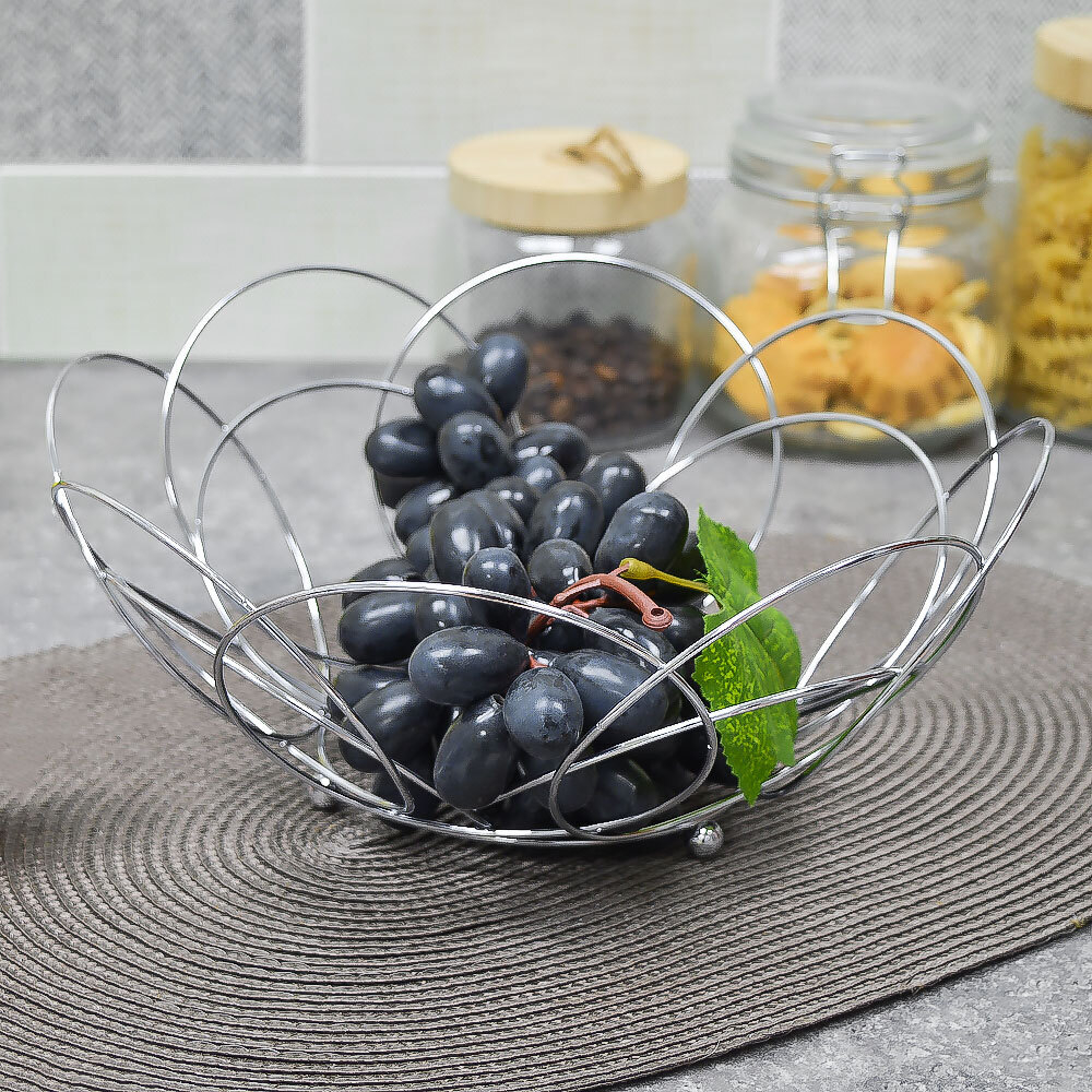 Фруктовница металлическая 26*15см, 2819