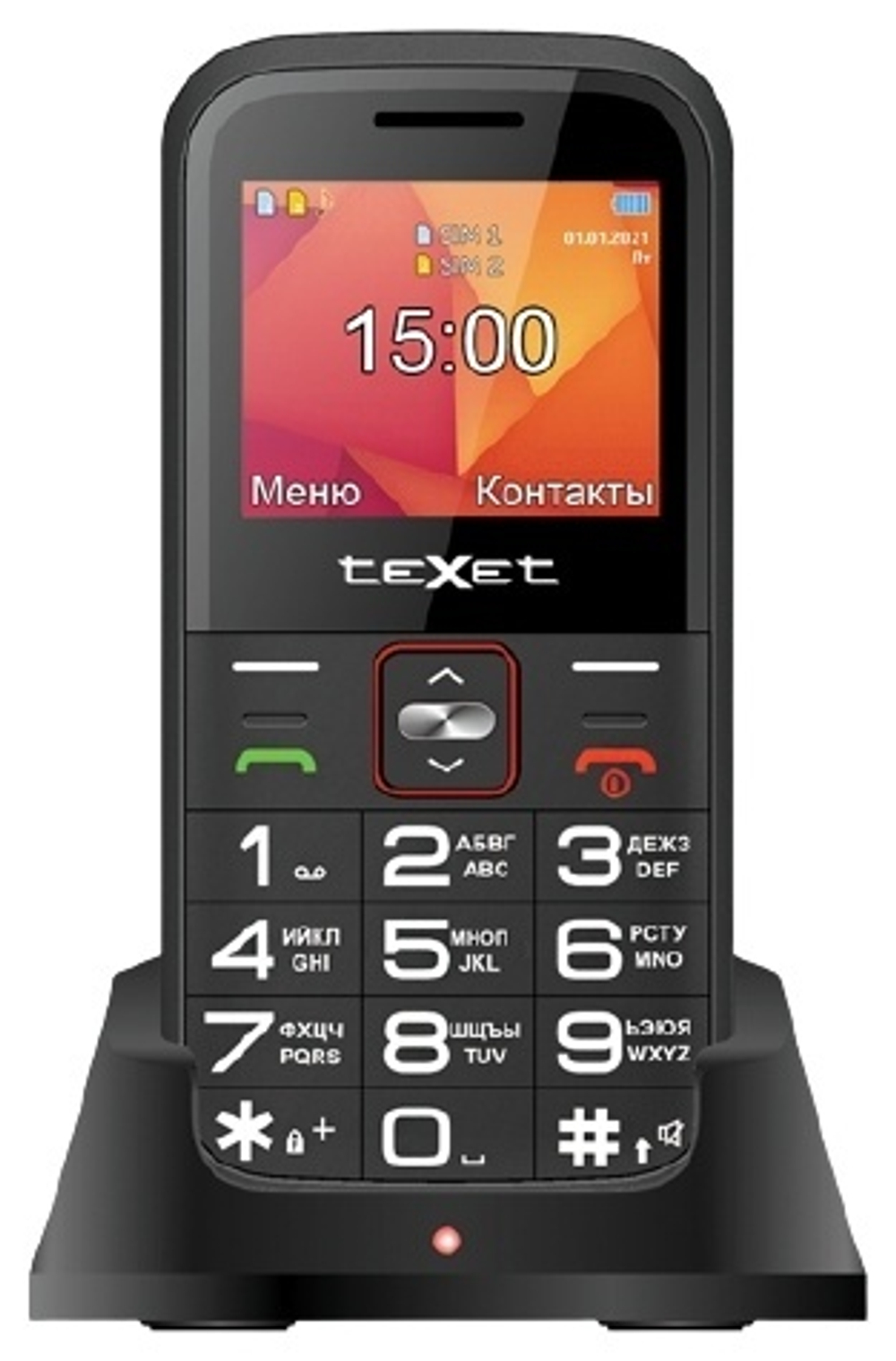 Мобильный телефон teXet TM-B418 красный