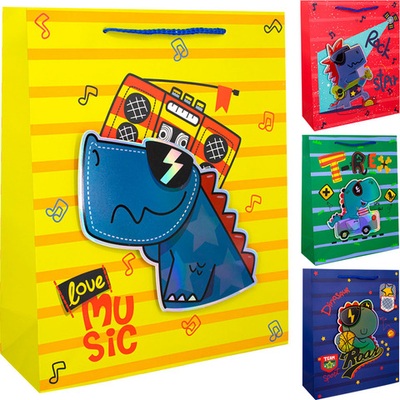 Пакет 26х32х10 см 141V-880 динозаврик