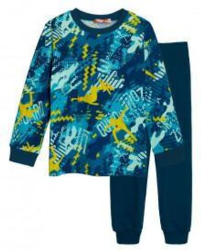 Пижама для мальчика р.122-64 т.бирюзовый/бирюзовый