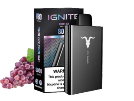 Ignite V80 Grape ice - виноград-лёд 8000 затяжек 20мг (2%)