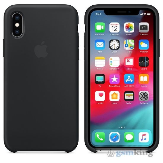 Apple Silicone Case iPhone XS Max Black (Чёрный)