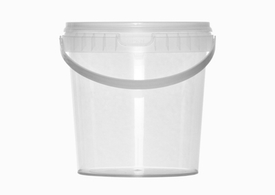 Ведро 2.5 л прозр. с крышкой d-180 (30шт в кор)