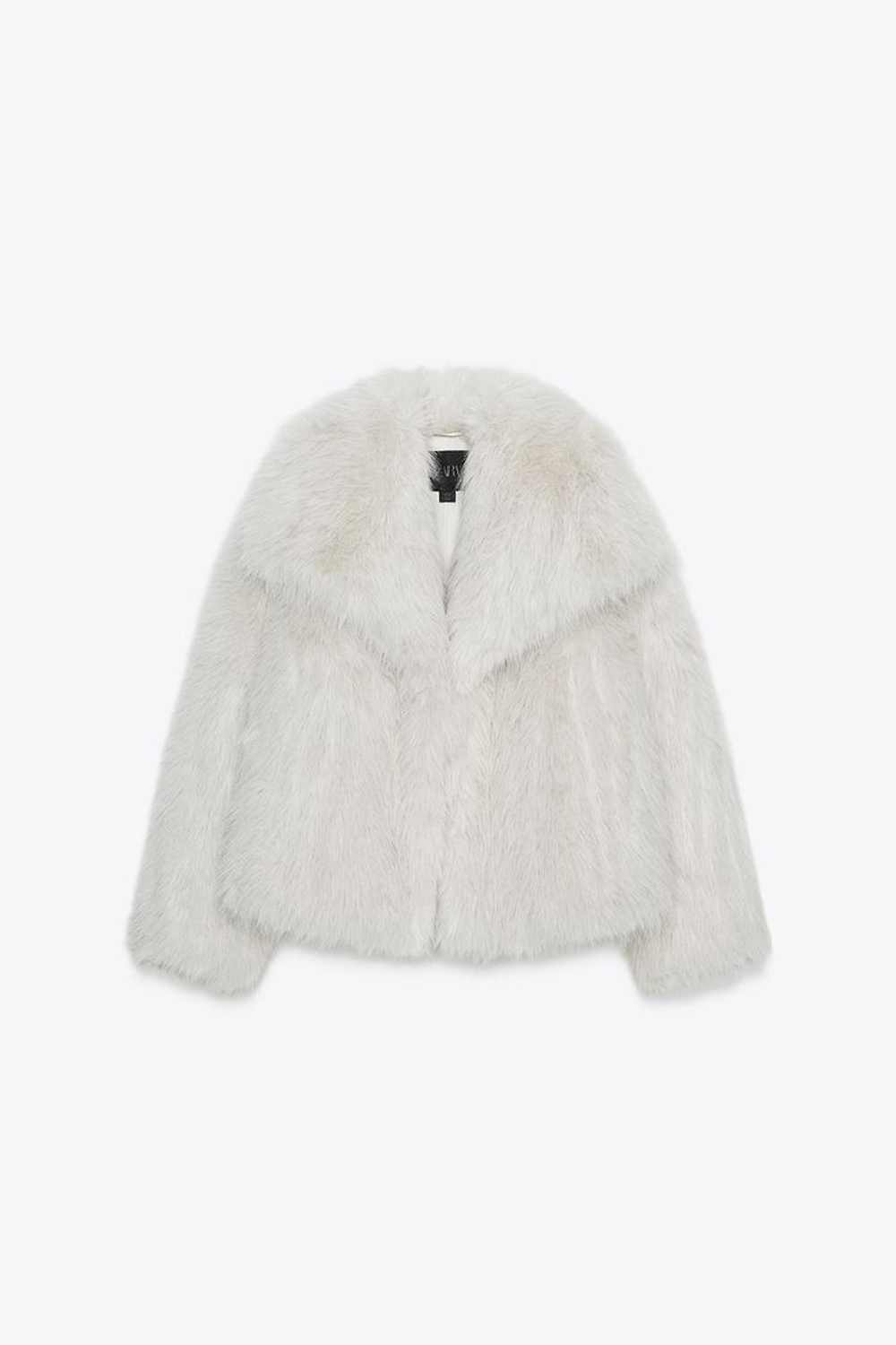 ZARA ШУБА ИЗ ИСКУССТВЕННОГО МЕХА — ZW COLLECTION, ЭКРЮ