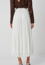 Юбка плиссе макси 100 белая