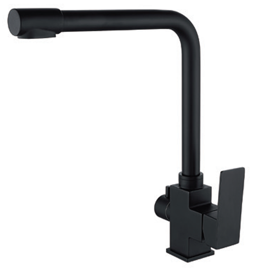 15025-C Смес. для кухни под фильт. выс. Г-обр. (НЕРЖ,ЧЕРНЫЙ) ViEiR (10/1шт)