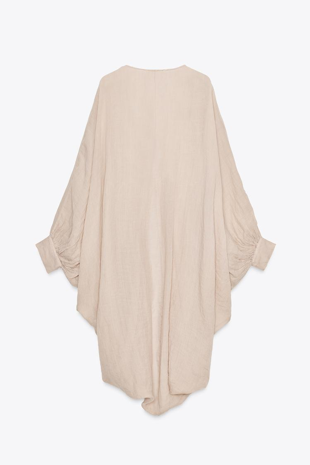 ZARA ДЛИННЫЙ ТОП ИЗ РАМИ — ZW COLLECTION, БЕЖЕВЫЙ