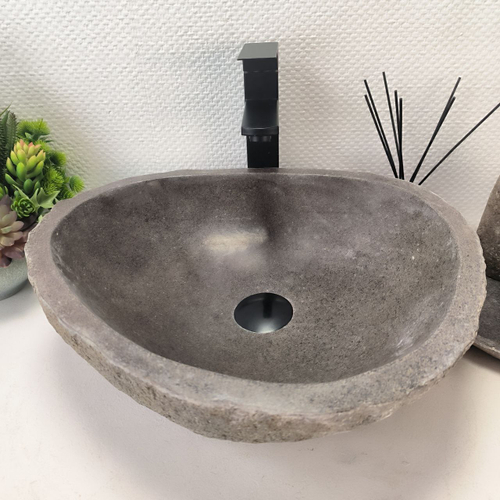 Раковина из речного камня RS-63651 (46*41*15) 0122