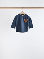 Лонгслив и брюки в комплекте для малышей Next Q96-758, Синий, Бежевый